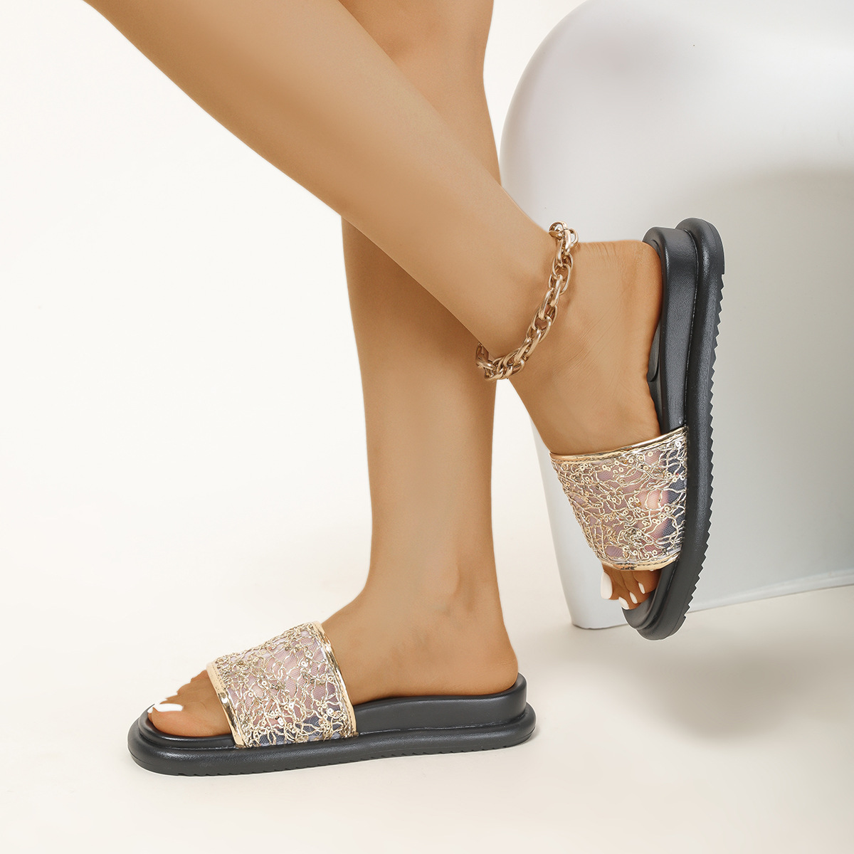 2025 Summer New Anti-Slip Thick Sole Plus Size Women's Slippers - Image 5