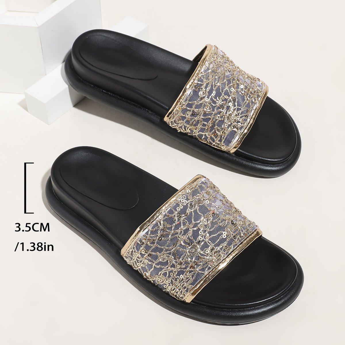 2025 Summer New Anti-Slip Thick Sole Plus Size Women's Slippers - Image 4