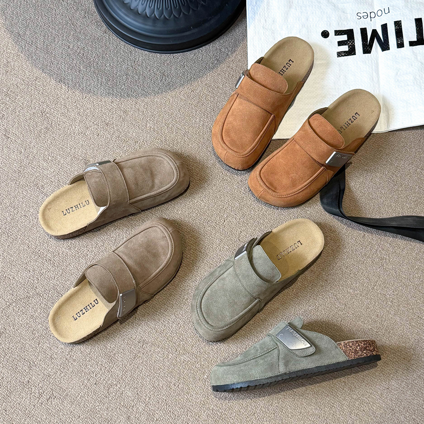 2026 New Fashion Casual Versatile Thick Sole Backless Mule Slippers Women's Shoes
