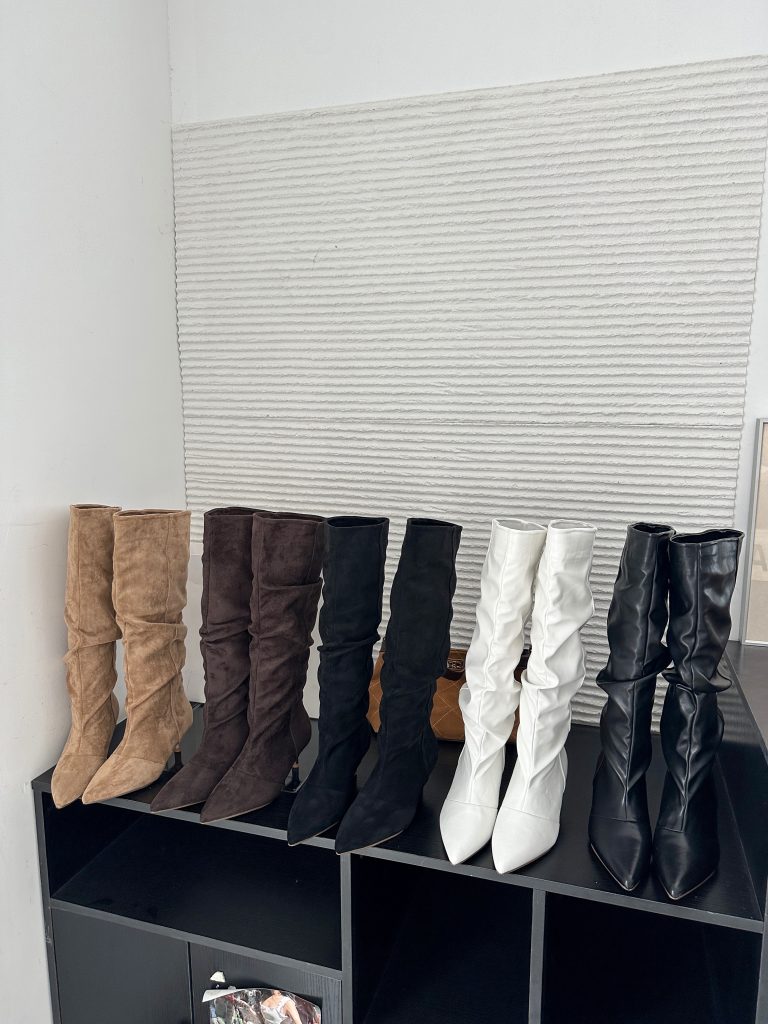 New Winter Style Simple Pointed Toe Knee High Boots for Women