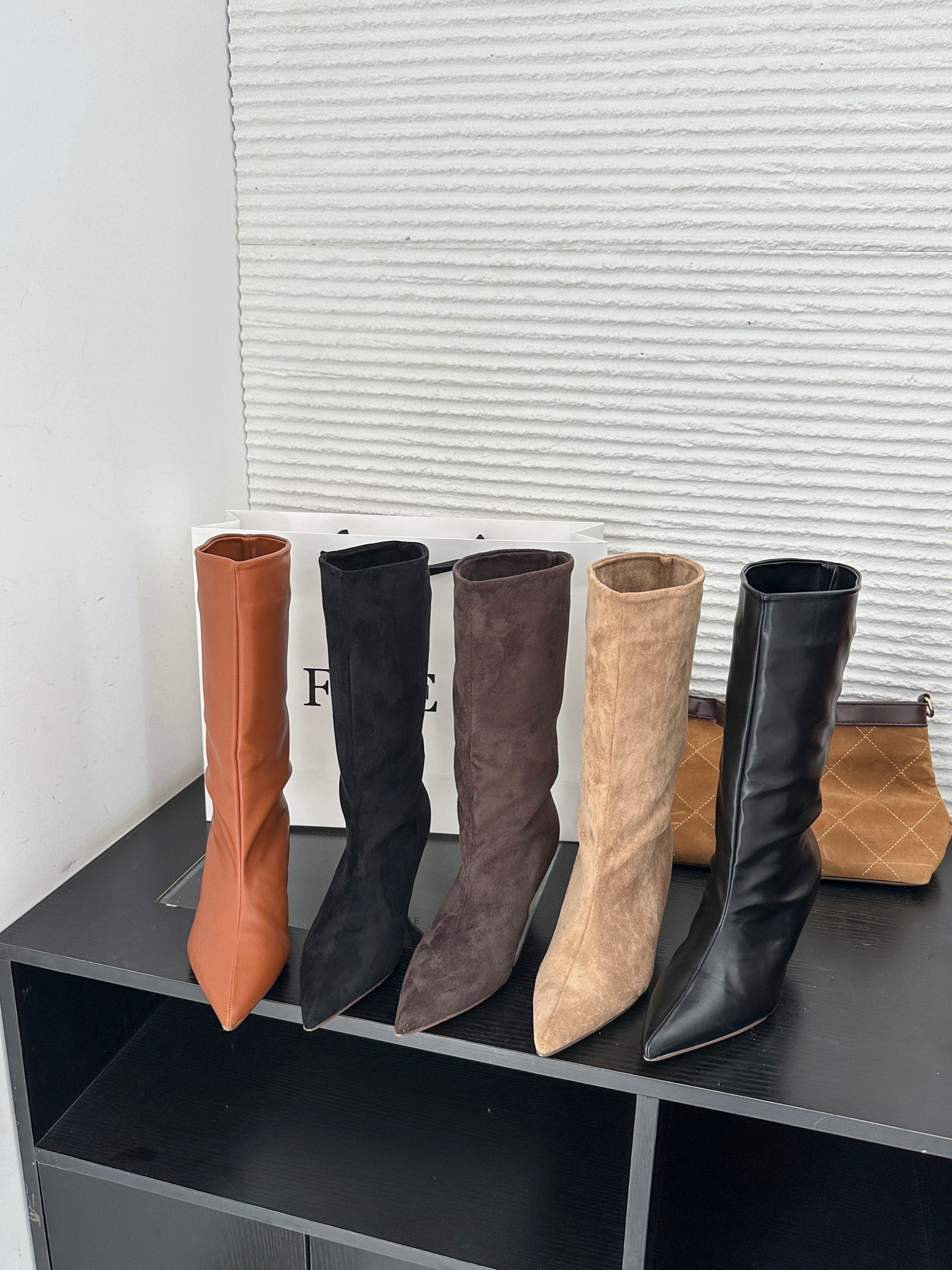 Dormier Women's Pointed Toe Mid-Calf Boots 2026 Autumn Winter Fashion High Heel - Image 2